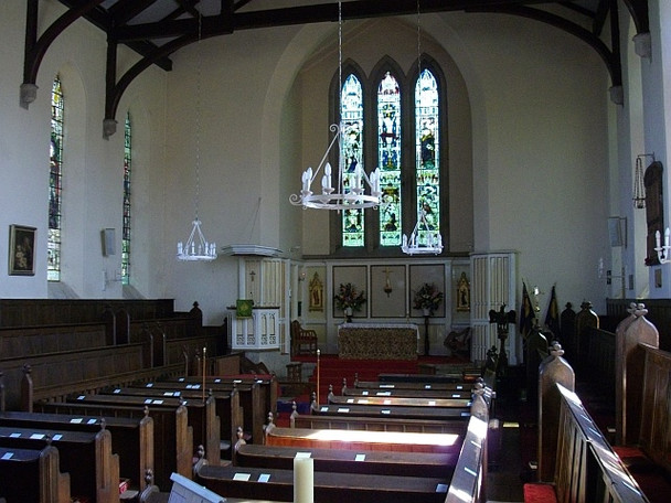 Photo 6"x4" St. Mary's church interior Hugh Town c2008