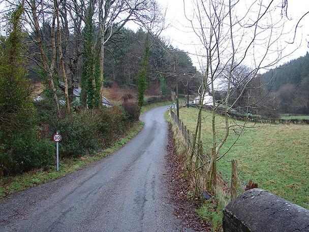 Photo 6"x4" Lane at Gwarcwm Llanafan c2006