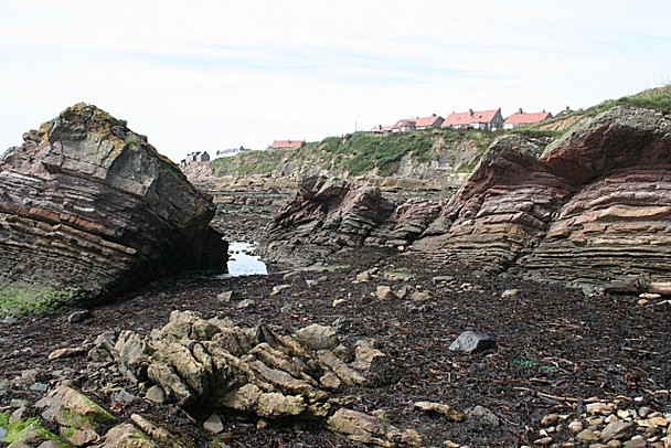 Photo 6"x4" A Fault on the Foreshore Pittenweem c2008