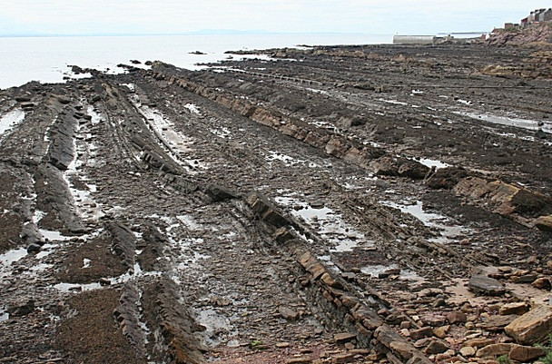 Photo 6"x4" Sandstone Strata Pittenweem c2008