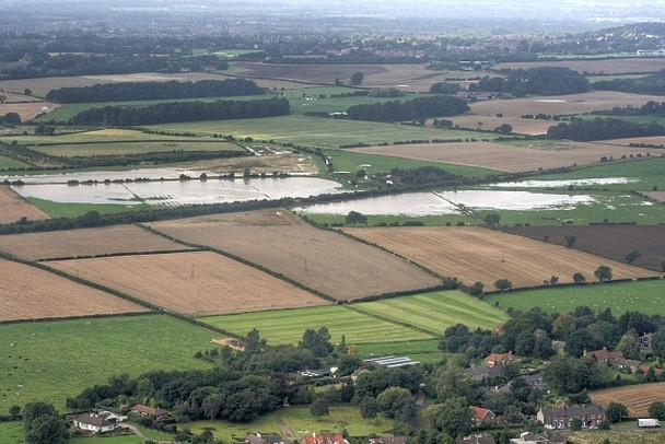 Photo 6"x4" Water Logged Fields North West of Newton Newton under Roseberry c2008