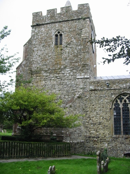 Photo 6"x4" The tower of St Mary and St Ethelburga church, Lyminge Broad Street\/TR1640 c2008
