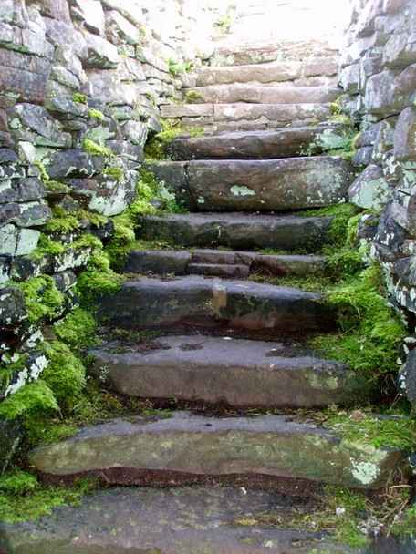 Photo 6"x4" Stairway in the wall of Carn Liath Broch Uppat c2008