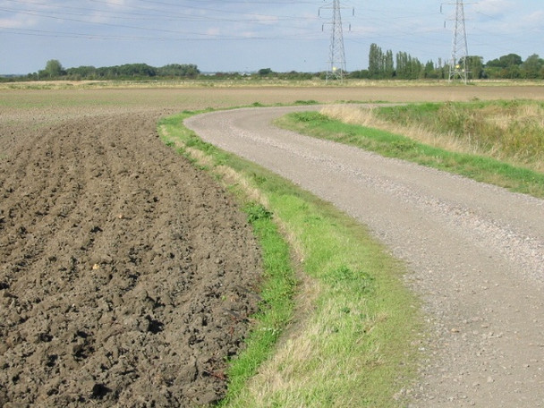 Photo 6"x4" Bend in the footpath and farm track Hoo\/TR2964 c2008