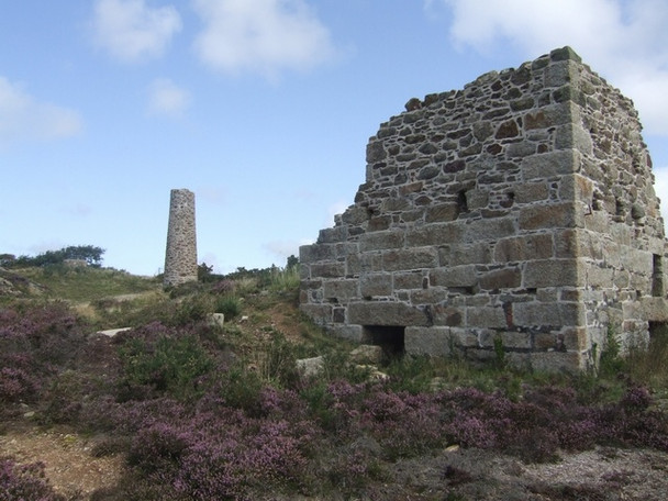 Photo 6"x4" Calciners at Wheal Peevor Redruth c2008