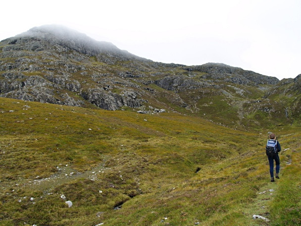 Photo 6"x4" Corrie below Spidean nan Clach Spidean nan Clach c2008