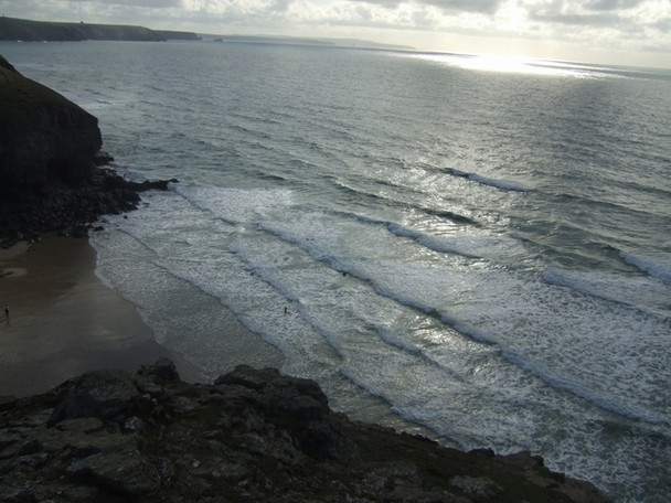Photo 6"x4" Chapel Porth Beach Goonvrea c2008