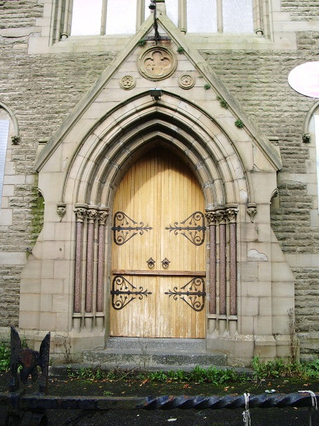 Photo 6"x4" Baptist Church, Cannon Street, Accrington, Doorway Accrington c2008