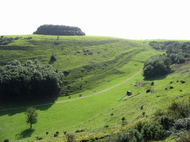 Photo 6"x4" View across valley towards Brockman's Bushes Etchinghill\/TR1639 c2008