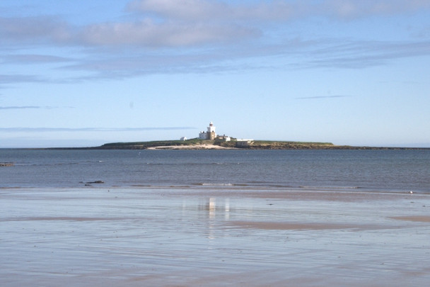 Photo 6"x4" Coquet Island from the Beach at Low Hauxley Amble c2008