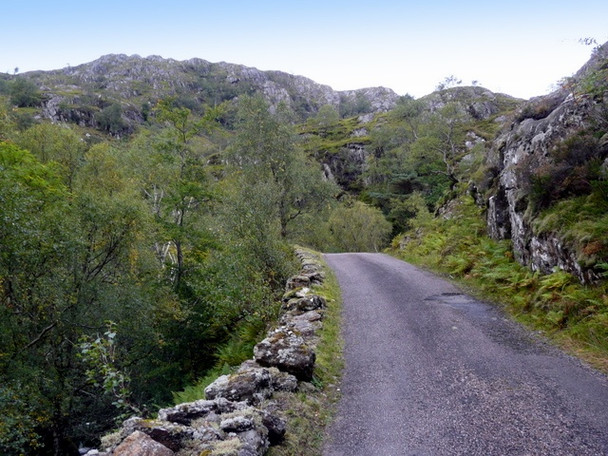 Photo 6"x4" Road above the Lochourn river Kinloch Hourn c2008