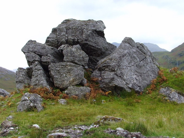 Photo 6"x4" Rocks near Kinloch Hourn Kinloch Hourn c2008