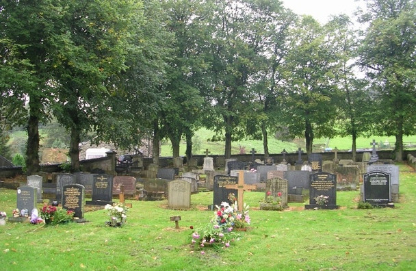 Photo 6"x4" St John's Graveyard - Godly Lane, Rishworth Booth Wood c2008