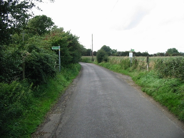 Photo 6"x4" Footpath across a lane Etchinghill\/TR1639 c2008