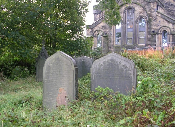 Photo 6"x4" Graveyard - Former Church, Haugh End Lane, Sowerby Sowerby Bridge c2008