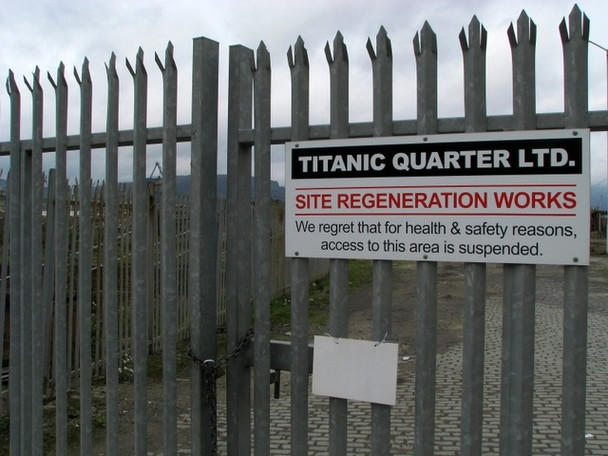 Photo 6"x4" Gate at 'Titanic Quarter', Belfast Belfast c2008