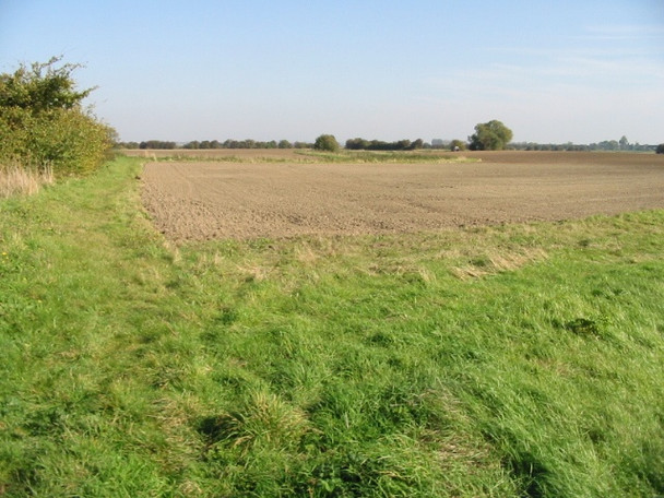 Photo 6"x4" Looking NE along footpath which follows the Great Stour Wall End\/TR2363 c2008