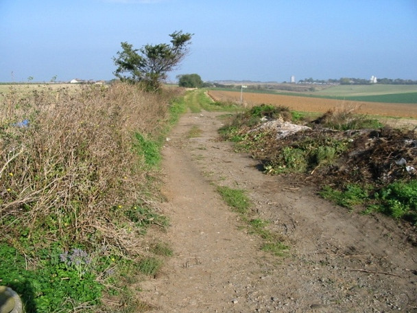 Photo 6"x4" View along footpath to Chapel Bottom Lydden\/TR3567 c2008