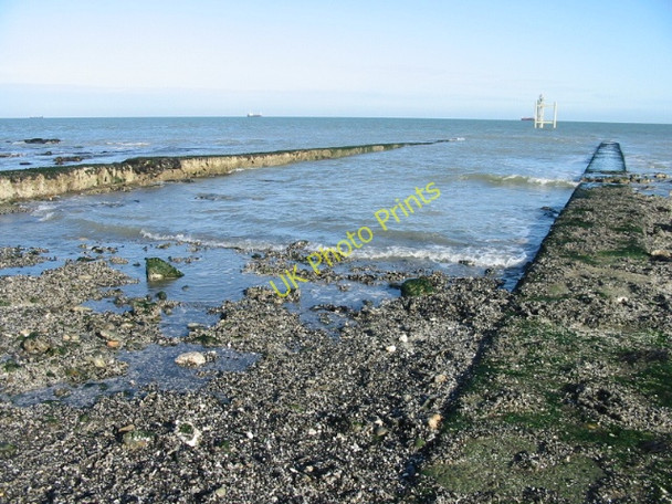 Photo 6"x4" Looking N along the outfalls on Long Nose Spit Cliftonville\/TR3671 c2008