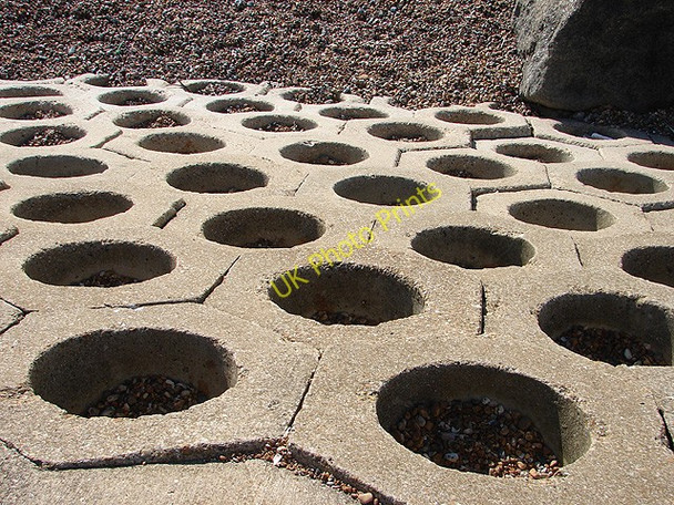 Photo 6"x4" Concrete reinforcements protecting Shoreham Harbour Shoreham-By-Sea c2008