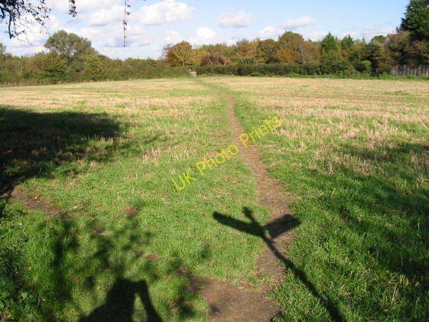 Photo 6"x4" Footpath across field towards Fishbourne Chichester c2008