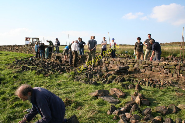 Photo 6"x4" Dry Stone Walling, Otley Chevin Otley\/SE2045 c2008