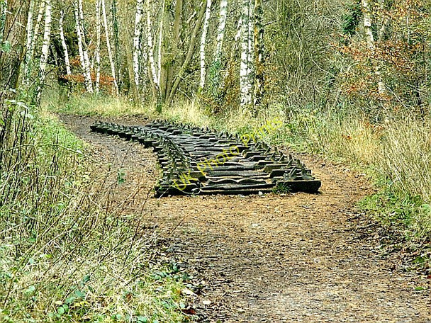 Photo 6"x4" The Iron Road - Sculpture Trail Forest of Dean Worrall Hill c2005