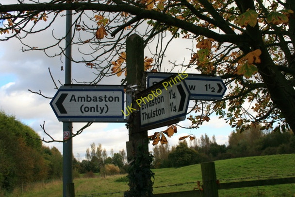 Photo 6"x4" Road Sign near Ambaston Ambaston c2008