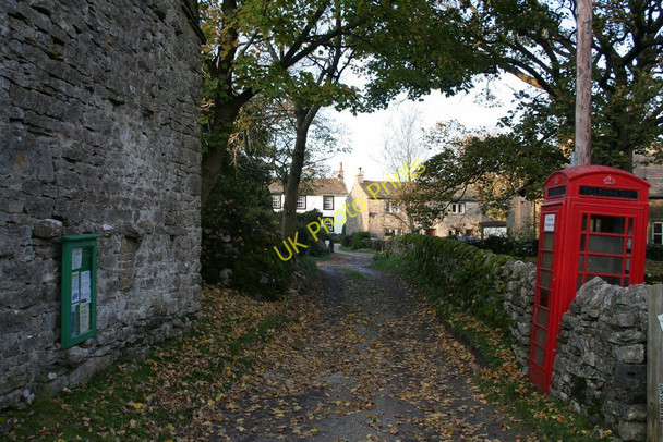 Photo 6"x4" Noticeboard, footpath and telephone box, Selside Selside\/SD7875 c2008