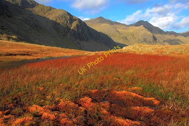 Photo 6"x4" Marshy Col Below Horn Crag Silverybield Crag c2008