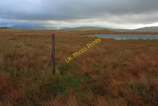 Photo 6"x4" Fence Post and Tarn, Near Launchy Tarn Seatoller c2008