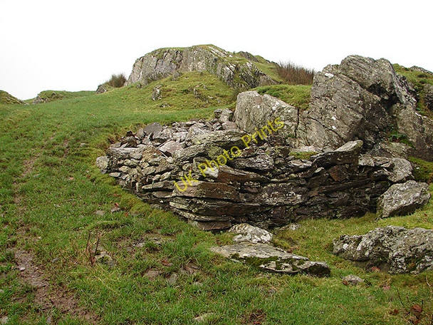 Photo 6"x4" Small ruined building on Bryn Glas Bryn Bwbach c2008