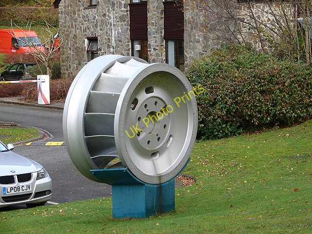 Photo 6"x4" Turbine on display at Cwm Rheidol Power Station Cwmbrwyno c2008