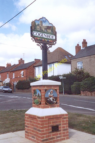 Photo 6"x4" Village Sign Cogenhoe Cogenhoe c2005