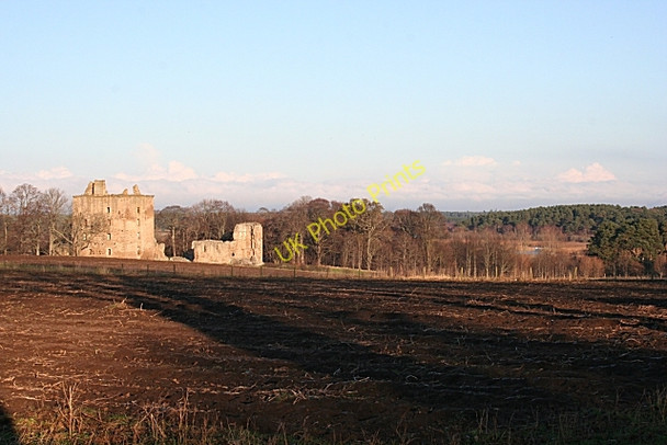 Photo 6"x4" Spynie Palace and Loch from Spynie Kirkyard Windyridge\/NJ2367 c2008