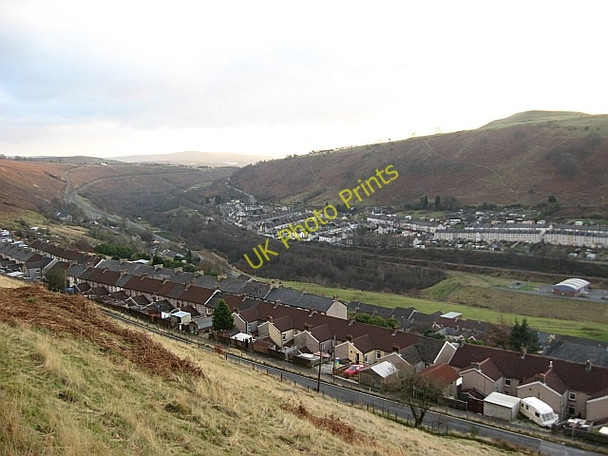 Photo 6"x4" Brithdir seen from above Elliot's Town Cwmsyfiog c2008