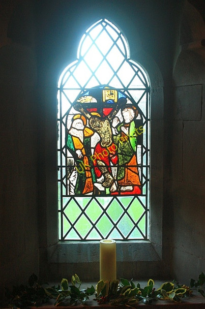 Photo 6"x4" Preston church: 14th century window glass Preston\/SO6734 c2008