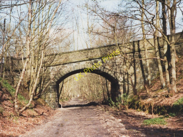 Photo 6"x4" Stone footbridge over the former Rishworth branch Sowerby Bridge c1993