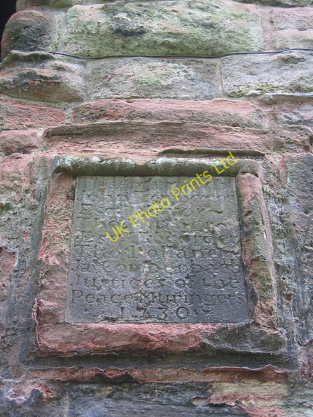 Photo 6"x4" Plaque on the Spur Wall to the Water Tower Chester c2007