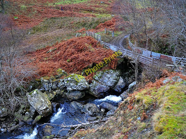 Photo 6"x4" Bridge over the Tarken Burn St Fillans c2008