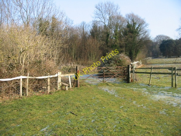 Photo 6"x4" Footpath enters the woods from St Alban's Down Chillenden c2009