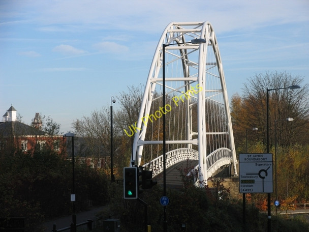 Photo 6"x4" Honeybourne Line Cycle Path bridge Cheltenham c2008