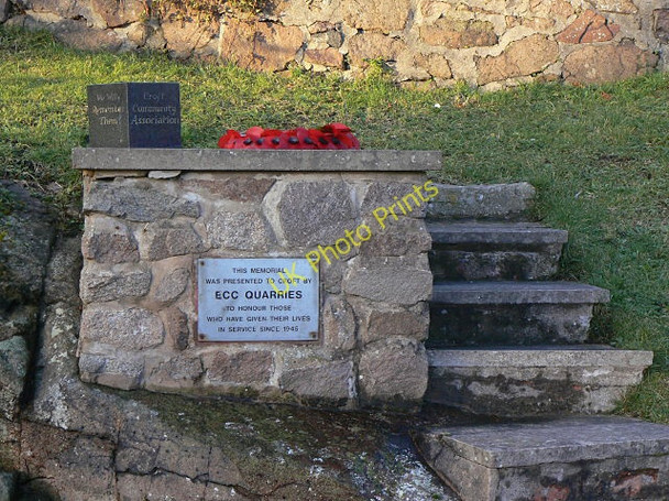 Photo 6"x4" War memorial Croft\/SP5195 c2009