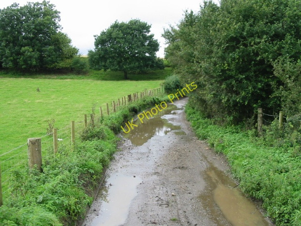 Photo 6"x4" Looking W along a flooded Winterage Lane Shuttlesfield c2008