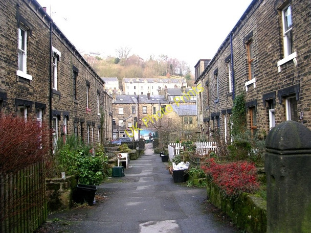 Photo 6"x4" Fountain Street - from towpath of Rochdale Canal Hebden Bridge c2009