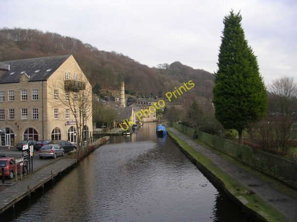 Photo 6"x4" View from Footbridge 16A - Rochdale Canal Hebden Bridge c2009 P1