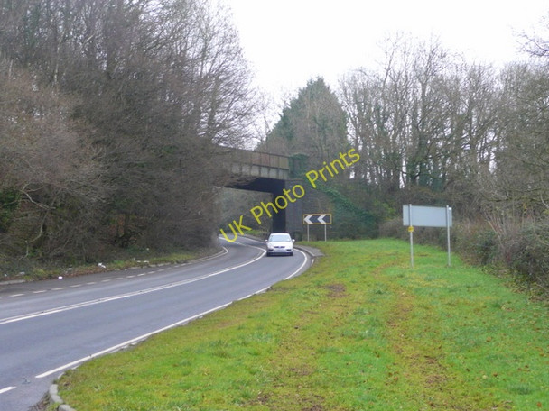 Photo 6"x4" Railway bridge over the A468 Draethen c2008