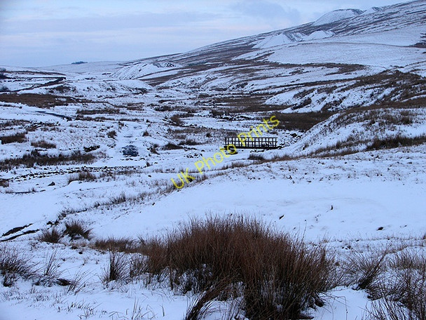 Photo 6"x4" Footbridge across Little Dale Beck, and Blea Moor Ribble Head\/SD7779 c2009