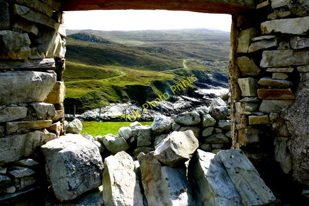 Photo 6"x4" Window view of dead end road to Port Kilgoly c2005