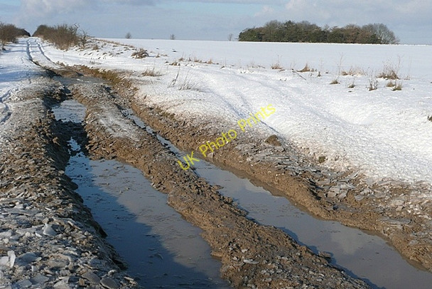 Photo 6"x4" Byway from the downs Woodway c2009